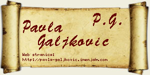 Pavla Galjković vizit kartica